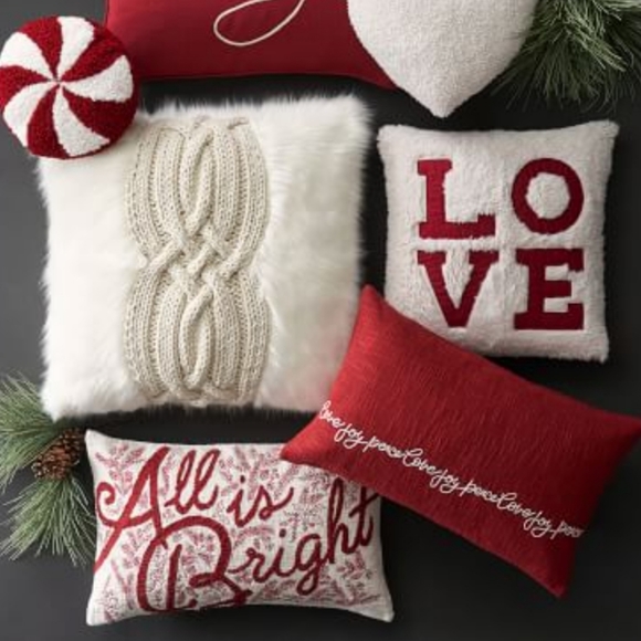 Pottery Barn All is Bright Embroidered Lumbar Pillow Cover 16" x 26" - Picture 12 of 12